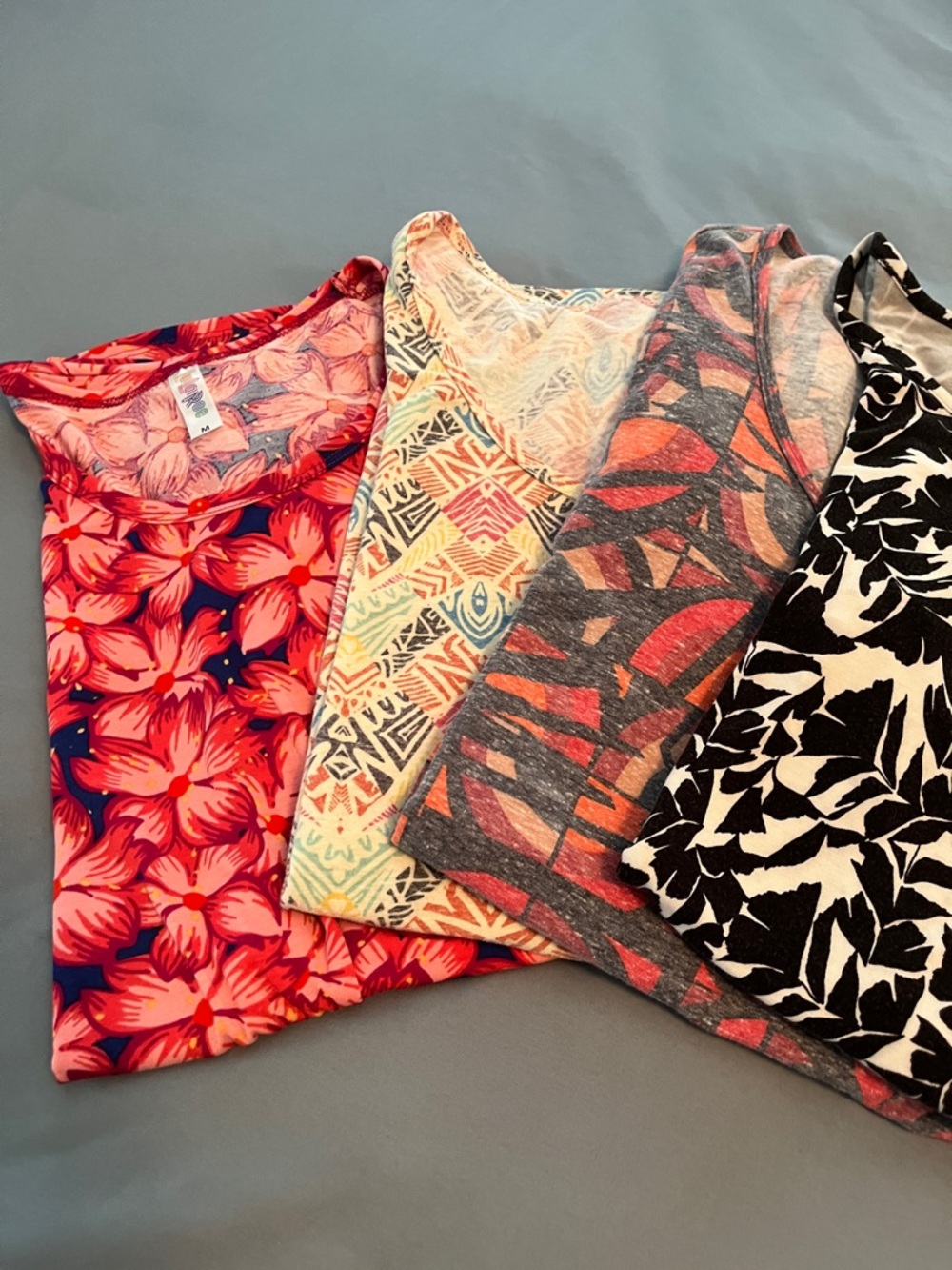 LuLaRoe Mixed Print Tank Tops - Red, Pink, Black, Coral